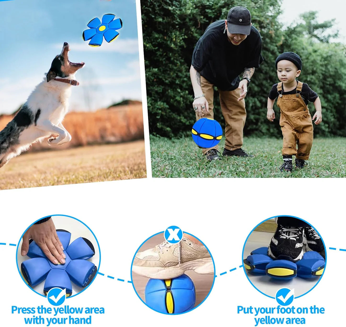 Black Friday 49% OFF💖Magic Metaball Kids Bouncy Ball – Flying Saucer Transform Toy for Fun Parent-Child Play